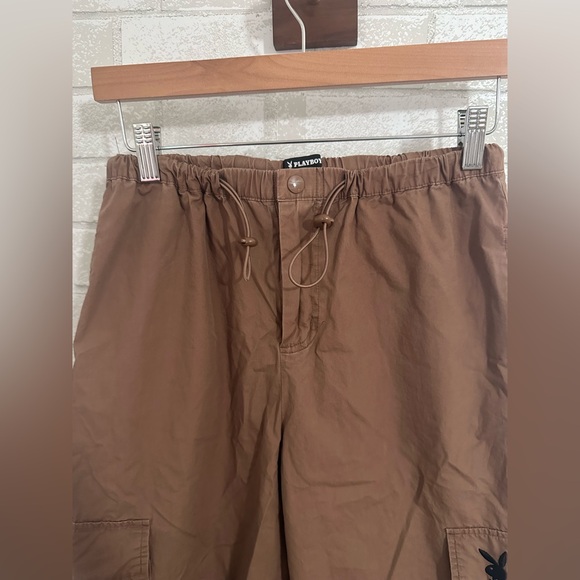 Playboy Pacsun Women’s Cargo Pants XS Brown Lightweight Cotton Relaxed #3004 - Picture 5 of 8